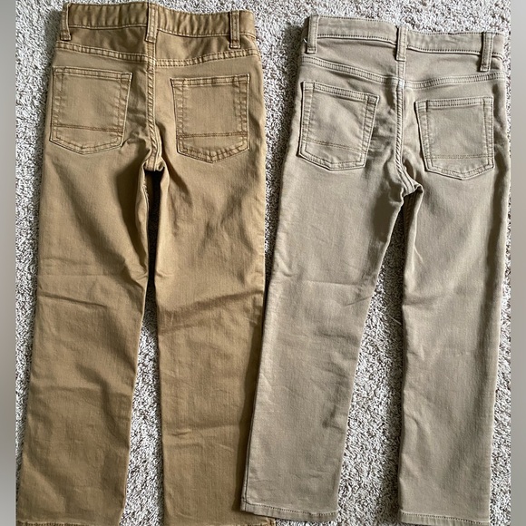 Boys Cat & Jack Khaki Pants- Size 7 (2 Piece) - Picture 2 of 5
